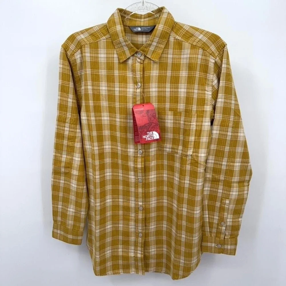 North Face Shirt Womens Sz S Plaid Boyfriend Arrowwood‎ L/S Relaxed Grunge Gorp
